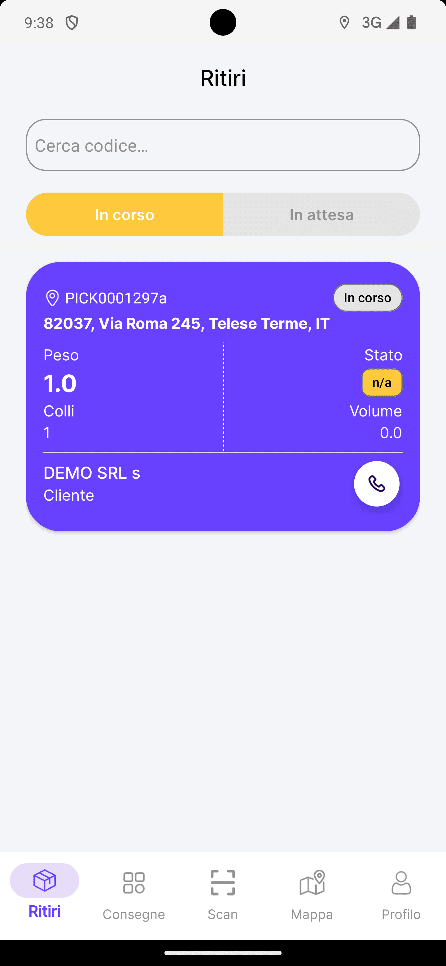 Scansione con lettore laser