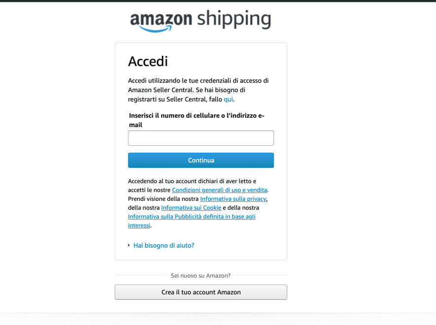 Login Amazon Seller Central