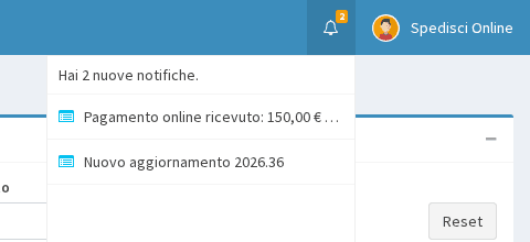 Notifica di un pagamento ricevuto